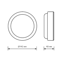 Светильник ЖКХ светодиодный Gauss 8 Вт IP65 накладной круг цвет белый