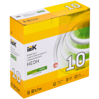 Комплект светодиодной ленты IEK Неон 2835G120 120 диод 8 Вт/м 220 В 80 мм IP65 10 м зеленый свет (ИЭК)