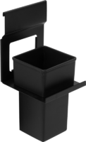 Держатель стакана Lund для рейлинга металл/пластик цвет чёрный SWENSA
