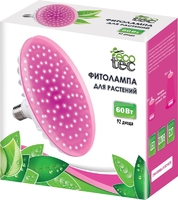 Вт 600 лм диск розовый свет Фитолампа светодиодная для растений Ecotec E27 220-240 В 60