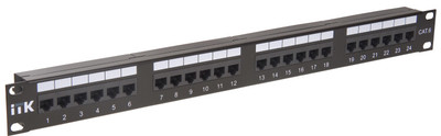 Патч-панель ITK 1 юнит категория 6 UTP 24 порта (Dual) - PP24-1UC6U-D05 IEK (ИЭК)