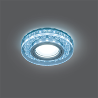 Светильник светодиодный Backlight 4100К GU5.3 кругл. кристалл/хром GAUSS BL045 LED точечный встраиваемый цена, купить