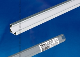 Профиль алюминиевый для LED ленты UFE-A03 SILVER 200 POLYBAG накладной анодир. (дл.2м) Uniel UL-00000597 светодиодной см ТМ купить в Москве по низкой цене