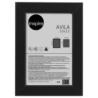 Рамка Inspire Avila 10x15 см металл цвет МДФ черный аналоги, замены