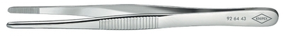 Пинцет захватный прецизионный закруглённые зазубренные губки шириной 2 мм пружинная сталь хромированный L-120 KN-926443 KNIPEX 2мм аналоги, замены