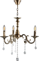 Люстра подвесная Wink Амалия N2065/3, 3 лампы, 9 м², цвет бронза