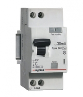Автоматический выключатель дифференциального тока Legrand RX3 30мА 20А 1П+Н AC 419400 2п C тип 6кА 6000-6 ка-тип характеристики AС-30 ма-2 модуля купить в Москве по низкой цене