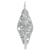 Елочная игрушка «Звезда» 10.5 см глиттер серебряный