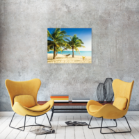 Картина на стекле «Берег пальмы» 40х50 см