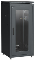 Шкаф сетевой 19" LINEA N 24U 600х800 мм стеклянная передняя дверь черный | LN05-24U68-G ITK IEK (ИЭК)