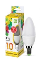 Лампа светодиодная LED-СВЕЧА-standard 10Вт 230В Е14 3000К 900Лм | 4690612015507 ASD LLT E14 цена, купить