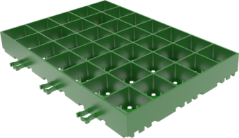 Газонная решётка 60х40 см D400 пластик цвет зелёный GIDROLICA