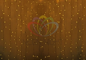 Гирлянда Светодиодный Дождь 2х3м постоянное свечение прозрачный провод 220В желтый NEON-NIGHT 235-151-6 448LED В диоды LED купить в Москве по низкой цене