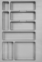 Лоток для столовых приборов Delinia 48.6x4.5x72.6 см пластик цвет серый