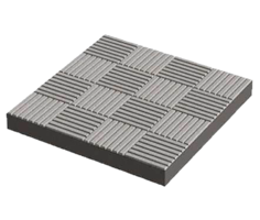 Плитка тротуарная Паркет 300х300х30 мм цвет серый