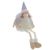Новогодняя мягкая игрушка Ангел в кремовом костюме микс h 40/24 см