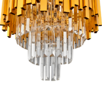 Люстра подвесная Wink Галатея E1776/5, 5 ламп, 15 м², цвет золотистый