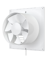 Вентилятор осевой вытяжной Auramax D150 мм 38 дБ 250 м3/ч с тяговым выключателем цвет белый