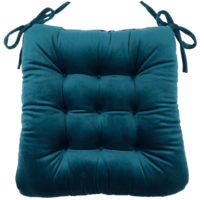 Подушка для стула "Бархат" 40x36x6 см цвет морская глубина LINEN WAY
