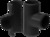 Тройник разборный черный д16 (5шт/500 шт уп/кор) | PR13.0177 Промрукав