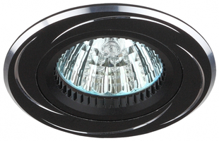 Светильник точечный встраиваемый под лампу KL34 50Вт MR16 черный/хром алюминиевый | C0043823 ЭРА (Энергия света) AL/BK 12В аналоги, замены