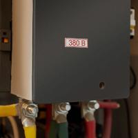 Наклейка знак электробезопасности " 380 В"10*30 мм (42 шт на листе) | 56-0008 REXANT