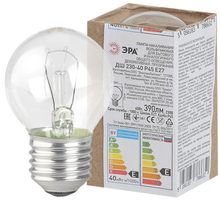 Лампа накаливания ДШ 40-230-Е27 40Вт шар (P45) 230В Е27 ЭРА Б0039133 (Энергия света) в гофре цена, купить
