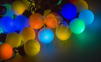 Гирлянда профессиональная LED - шарики RGB d38мм 10м 303-579 NEON-NIGHT 38 мм м черный ПВХ 40 диодов цвет светодиодная 5Вт 220В IP44 купить в Москве по низкой цене