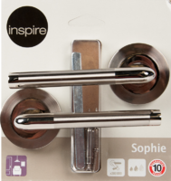 Дверные ручки Inspire Sophie без запирания алюминий 119 мм цвет никель