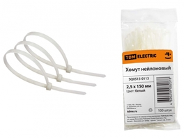 Хомут 2,5х150мм нейлон (белый) (100шт) | SQ0515-0113 TDM ELECTRIC купить в Москве по низкой цене