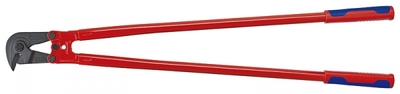 Ножницы для резки арматурной сетки L-950 мм твёрдость кромок 62 HRC серые 2-компонентные рукоятки сменная ножевая головка кованый коннектор KN-7182950 KNIPEX аналоги, замены