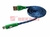 USB кабель светящиеся разъемы для iPhone 5/6/7 моделей шнур шелк плоский1М синий | 18-4259 SDS REXANT