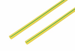 Термоусаживаемая трубка 8,0 4,0 мм, желто-зеленая, упаковка 50 шт. по 1 м - 20-8007 REXANT