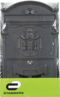 Ящик почтовый Standers 25.5х41х9 см алюминий цвет чёрный