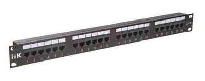 Патч-панель ITK 2 юнита категория 6 UTP 48 портов (Dual) с кабельным органайзером - PP48-2UC6U-D05-1 IEK (ИЭК)