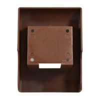 Монтажный бокс ПВХ к плинтусу, высота 56 мм, цвет темно-коричневый RICO
