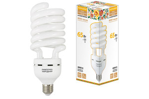 Лампа энергосберегающая КЛЛ 65Вт Е27 840 cпираль НЛ-HS | SQ0347-0041 TDM ELECTRIC