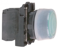 Кнопка зеленая возвратная прозрачная 22 мм с силиконовым колпачком - XB5AP31 Schneider Electric цена, купить