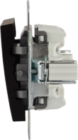 Выключатель встраиваемый Lexman Виктория 1 клавиша с подсветкой, цвет черный бархат матовый аналоги, замены