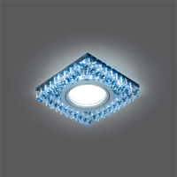 Светильник светодиодный Backlight 4100К GU5.3 квадрат. черн./кристалл/хром GAUSS BL032 LED точечный встраиваемый цена, купить