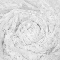 Тюль на ленте «Мильфлер» 250х260 см полиэстер цветы цвет белый AMORE MIO