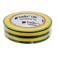 Изолента ПВХ 15мм Temflex 1300 желт./зел. (рул.10м) 3М 7100081324 3M