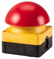 Выключатель управляемый ногой или ладонью фиксация (отмена фиксации вытягиванием)1Р колпачок красный корпус желтый, FAK-R/V/KC01/IY - 229747 EATON 1п с отмена цвет аналоги, замены