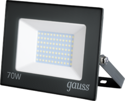 Прожектор светодиодный уличный Gauss Basic 70 Вт 6500К IP65 холодный белый свет