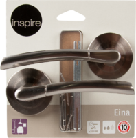 Дверные ручки Inspire Eina шлифованные без запирания алюминий 128 мм цвет никель