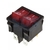 Выключатель клавишный 250В 6А (6с) ON-OFF красн. с подсветкой ДВОЙНОЙ Mini (RWB-305) Rexant 36-2160