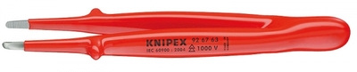 Пинцет VDE 1000V захватный прецизионный захватные плоскости с зубцами пружинная сталь хромированный L-145 мм KN-926763 KNIPEX аналоги, замены