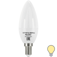 Лампа светодиодная Bellight E14 220-240 В 7 Вт свеча матовая 600 лм теплый белый свет аналоги, замены