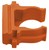 Крепеж-клипса оранжевая d16мм (10шт.) Plast EKF PROxima | derj-z-16o