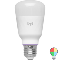Лампа умная светодиодная Yeelight E27 200-240 В 10 Вт груша матовая 800 лм регулируемый цвет света RGBW для диммера